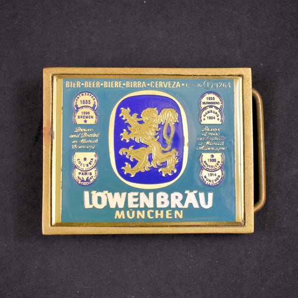 1980s Lowenbrau Beer Belt Buckle