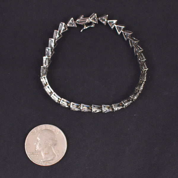 CZ 925 Triangle Tennis Bracelet