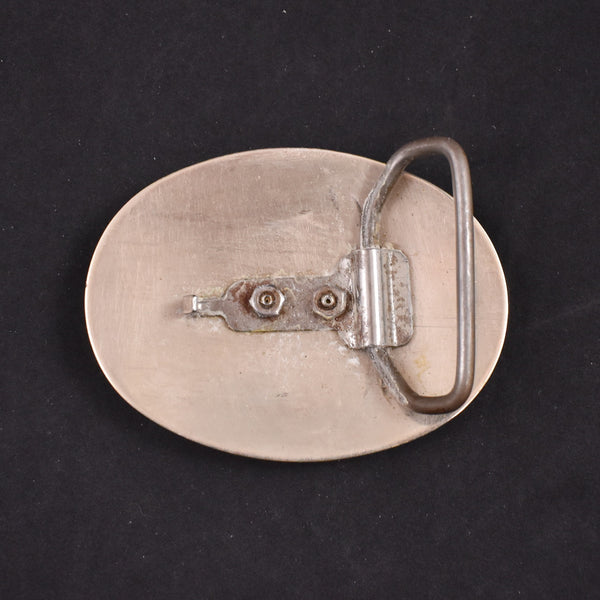 1970s Turquoise Eagle Nickel Belt Buckle