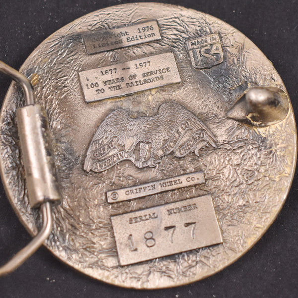 1970s Griffin Wheel Anniversary Belt Buckle