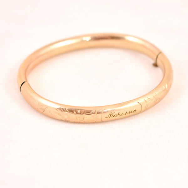 Winard 12K Gold Etched Marisue Bracelet