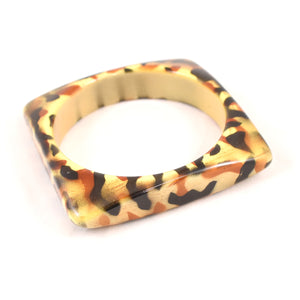 Square Animal Print Bangle