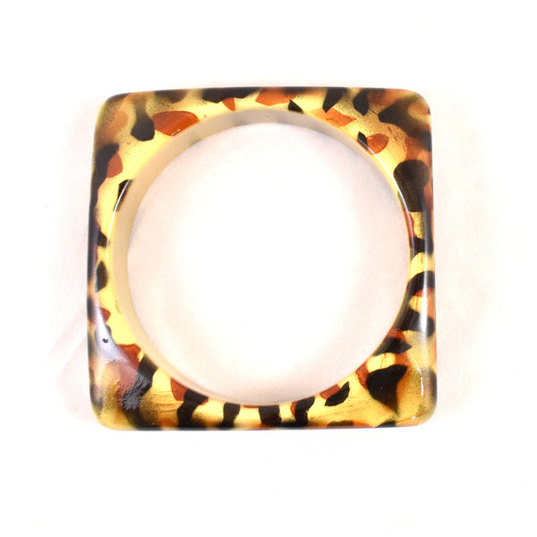 Square Animal Print Bangle