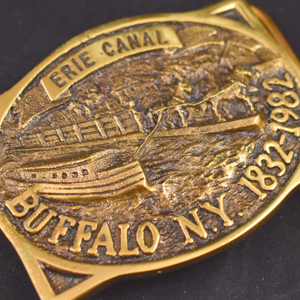 1980s NIB Erie Canal Buffalo Belt Buckle