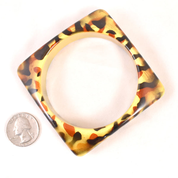 Square Animal Print Bangle