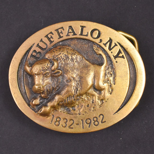 1980s NIB Charging Buffalo Belt Buckle