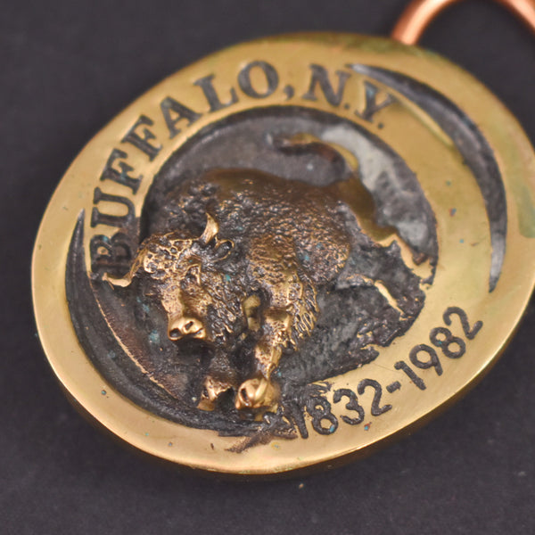 1980s NIB Small Charging Buffalo Belt Buckle