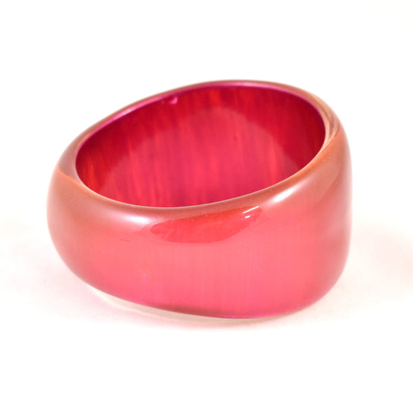 Thick Raspberry Pink Bangle Bracelet