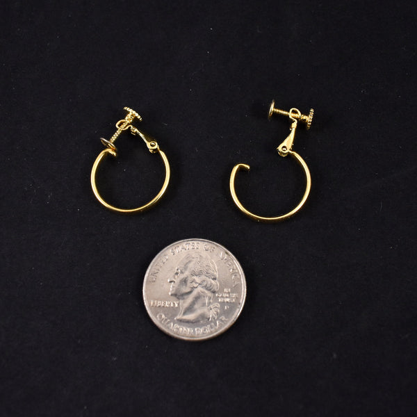 Napier Thin Gold Hoop Earrings