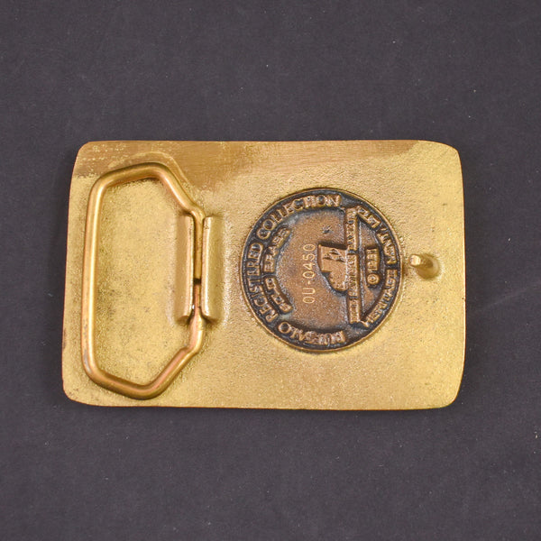 1980s NIB Buffalo Skyline Brass Belt Buckle