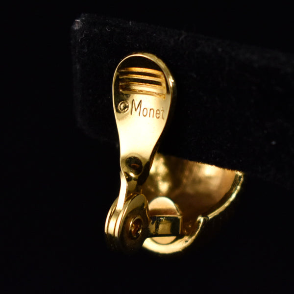 Monet Ribbed Goldtone Hoop Earrings