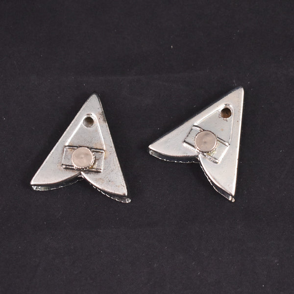 Silver Stamped Western Collar Tips