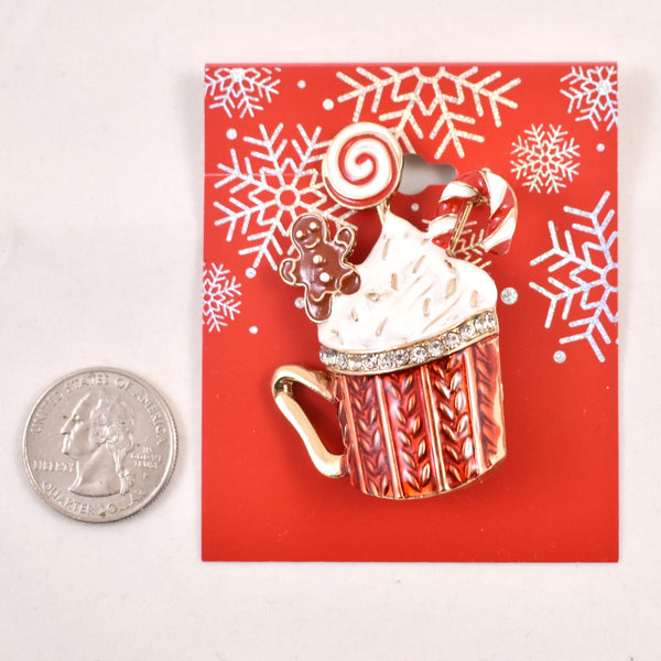 NOC Holiday Cappuccino Hot Chocolate Brooch