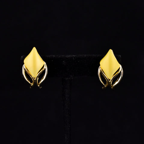 Yellow Diamond Thermoset Earrings