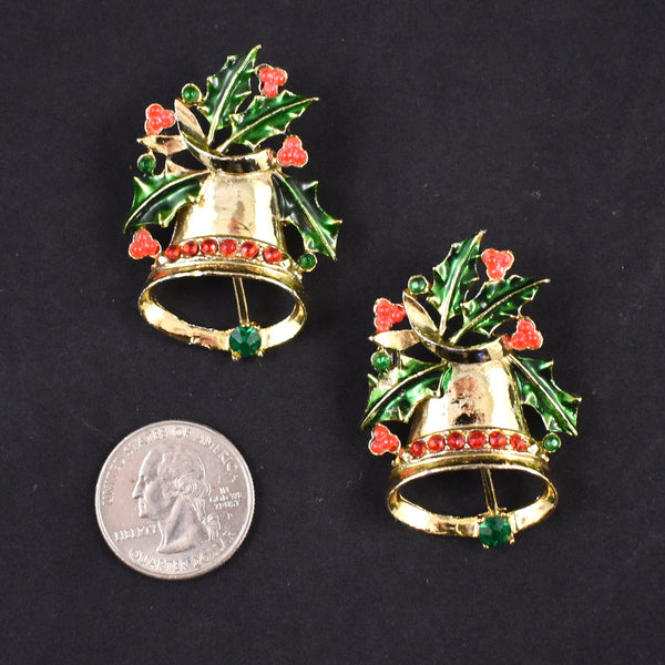 Holiday Bells Scatter Brooch Set