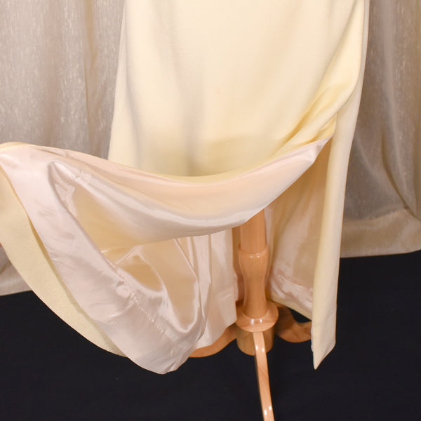1960s Cream & Gold Swirl Maxi Dress
