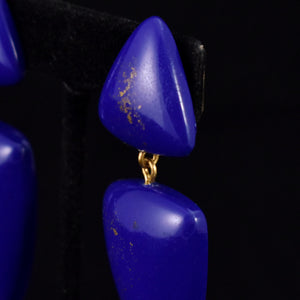 Large Purple Statement Dangle Earrings