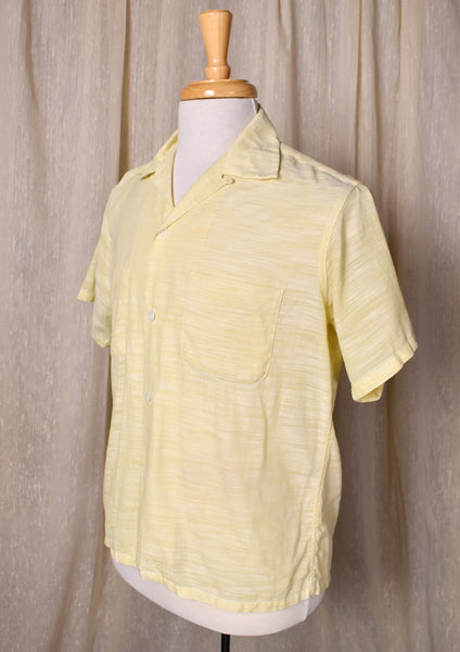 1950s Textured Yellow Shirt