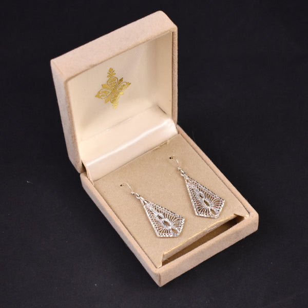 NIB Sterling Silver Filigree Earrings