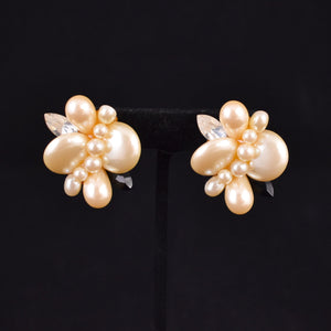 NOC Cream Pearl Statement Earrings