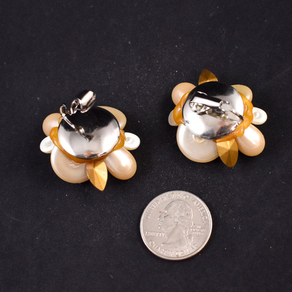 NOC Cream Pearl Statement Earrings