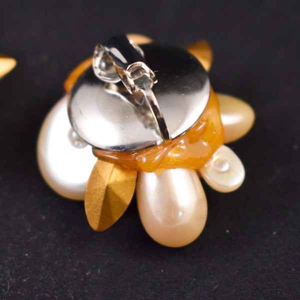 NOC Cream Pearl Statement Earrings