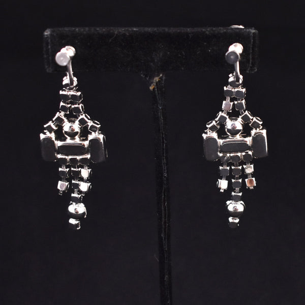 Large Dangling Rhinestone Chandelier Earrings