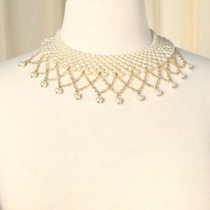 Dangling Pearl Collar Necklace Cats Like Us