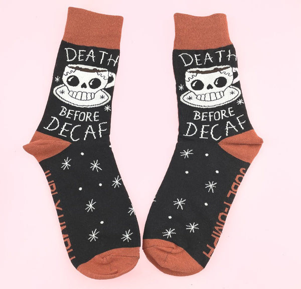Death Before Decaf Socks Cats Like Us