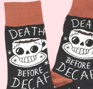 Death Before Decaf Socks Cats Like Us
