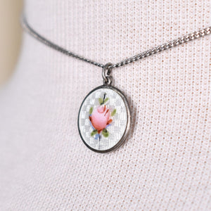 Delicate Rose Sterling Necklace Cats Like Us