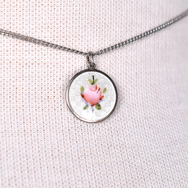 Delicate Rose Sterling Necklace Cats Like Us