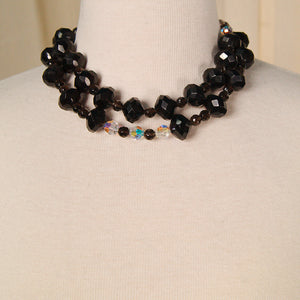 Double Black & Crystal Necklace Cats Like Us