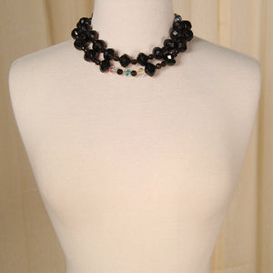 Double Black & Crystal Necklace Cats Like Us