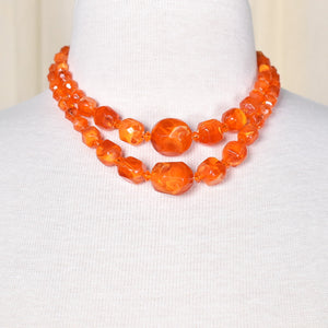 Double Strand Orange Necklace Cats Like Us