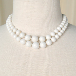Double Strand White Necklace Cats Like Us