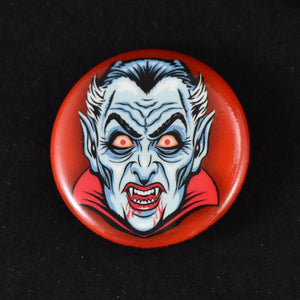 Drac Vampire Button Pin Cats Like Us