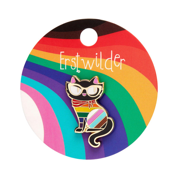 Elissa Rainbow Cat Enamel Pin Cats Like Us