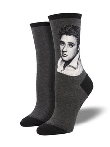 Elvis Portrait Socks Cats Like Us