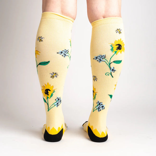 Here Comes the Sun-flowers and Bees Knee Socks