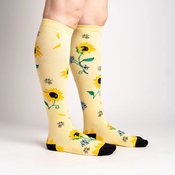 Here Comes the Sun-flowers and Bees Knee Socks