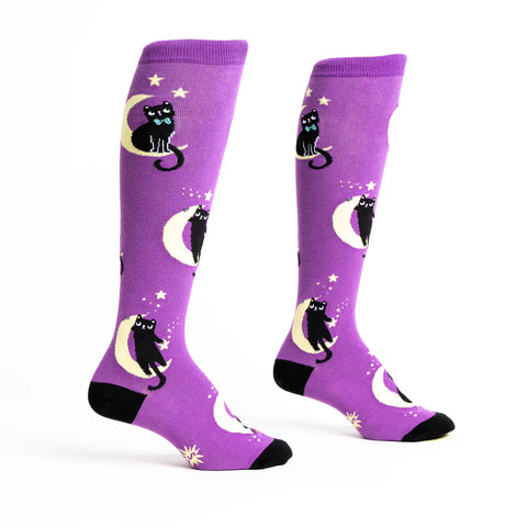 To the Moon & Back Kitty Knee Socks
