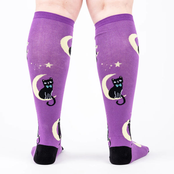To the Moon & Back Kitty Knee Socks