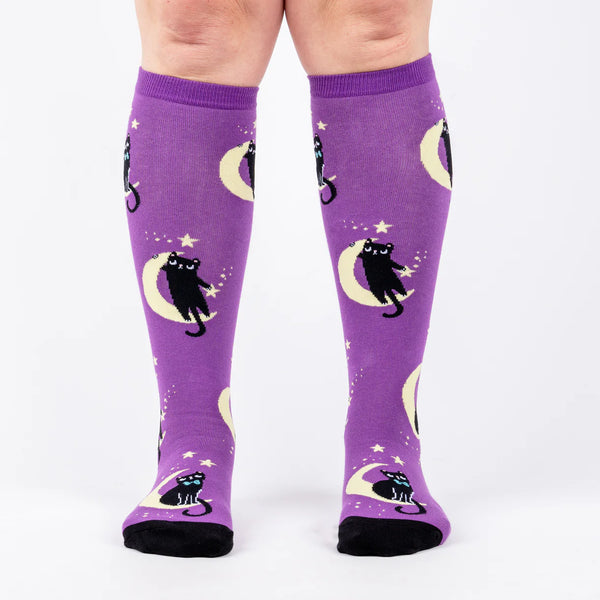 To the Moon & Back Kitty Knee Socks