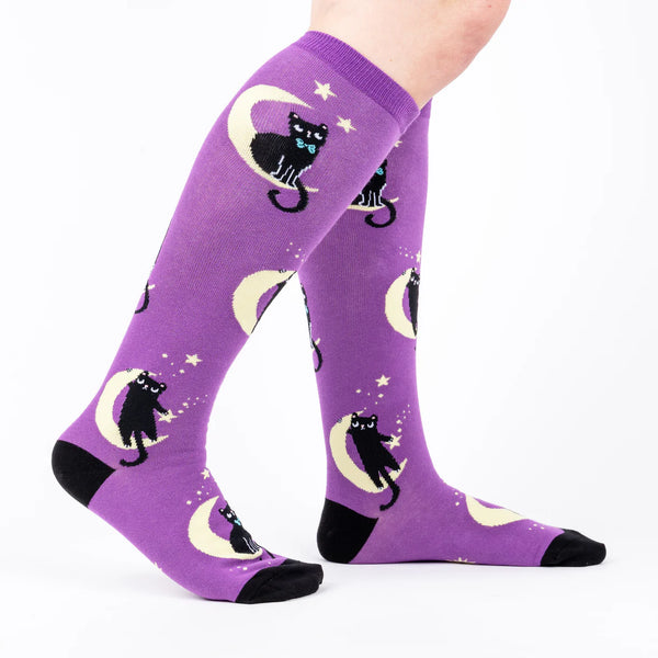 To the Moon & Back Kitty Knee Socks