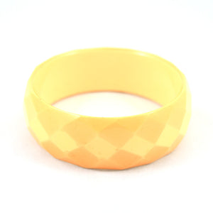 Faceted Bakelite Yellow Bangle Cats Like Us