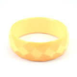 Cats Like Us Faceted Bakelite Yellow Bangle