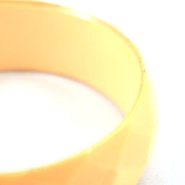 Faceted Bakelite Yellow Bangle Cats Like Us