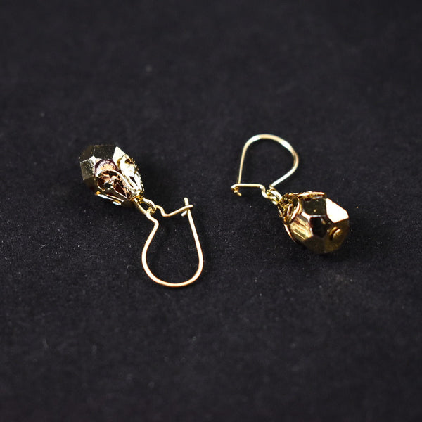 Faceted Gold Dangling Earrings Cats Like Us