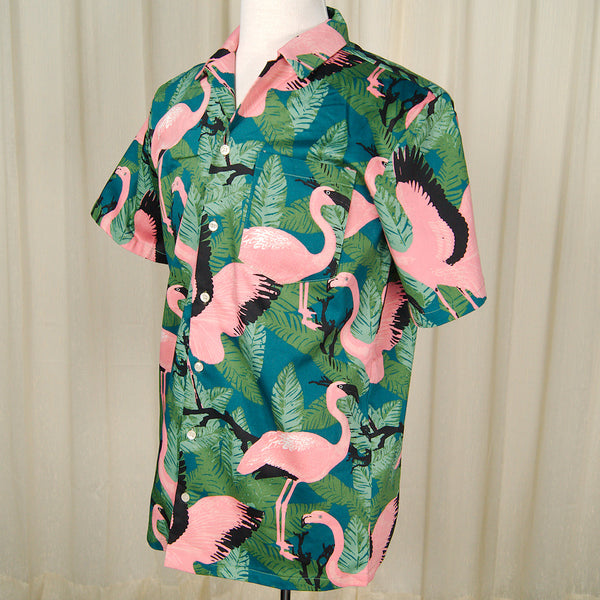 Flamingo Tiki Shirt Cats Like Us